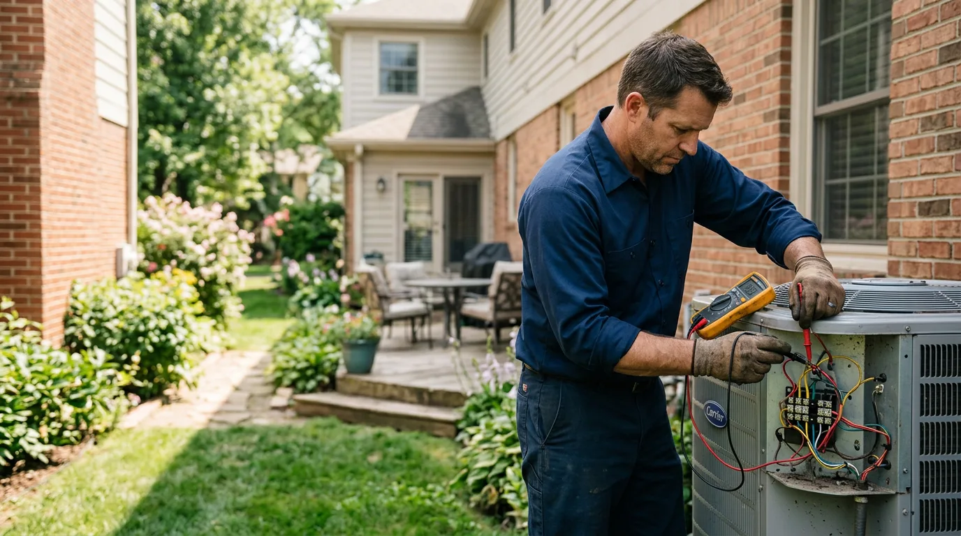 HVAC technician working near Fredericksburg, TX